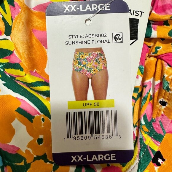 Anne Cole Womens Size XXL Sunshine Floral High-Waist Bikini Swim Bottom‎ NEW - Picture 3 of 9